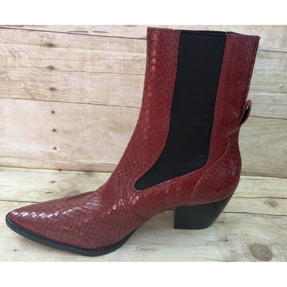 Ladies‎ MATISSE Keith Snakeskin Boots Red,  Size 9.5, Excellent Condition - Picture 4 of 12